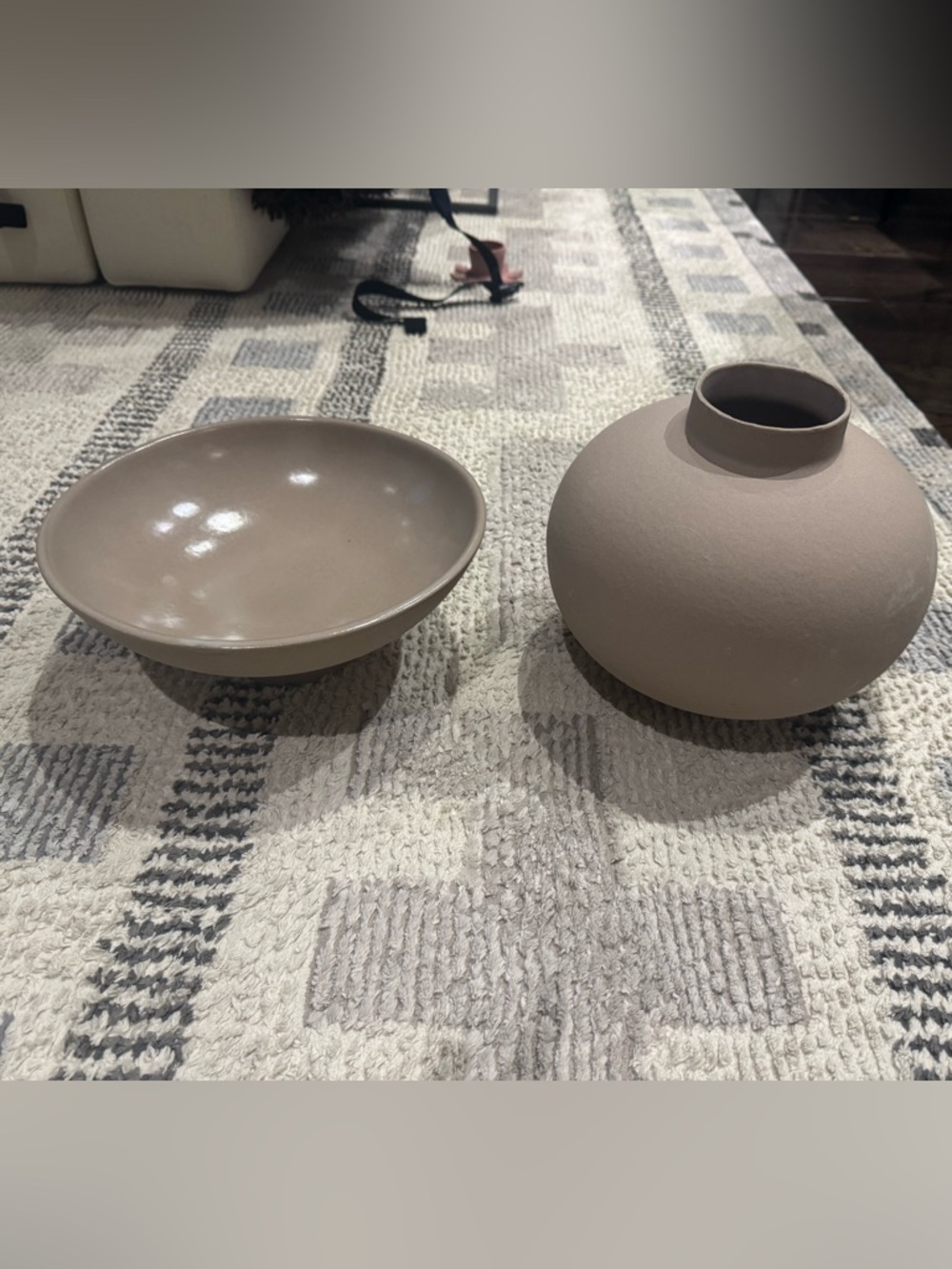 Full Moon Beige Clay Matte Vase by Leanne Ford x Crate & Barrel Portugal 8" CB2